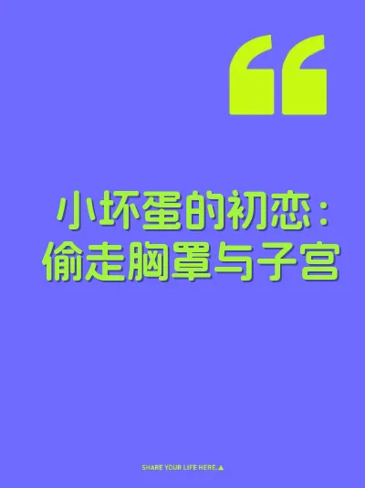 小坏蛋的初恋：偷走胸罩与子宫
