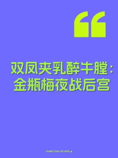 双凤夹乳醉牛膛：金瓶梅夜战后宫