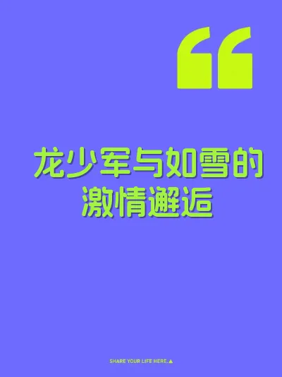 龙少军与如雪的激情邂逅