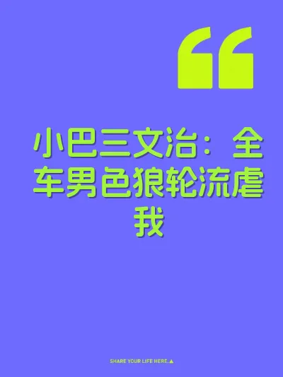 小巴三文治：全车男色狼轮流虐我