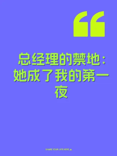 总经理的禁地：她成了我的第一夜
