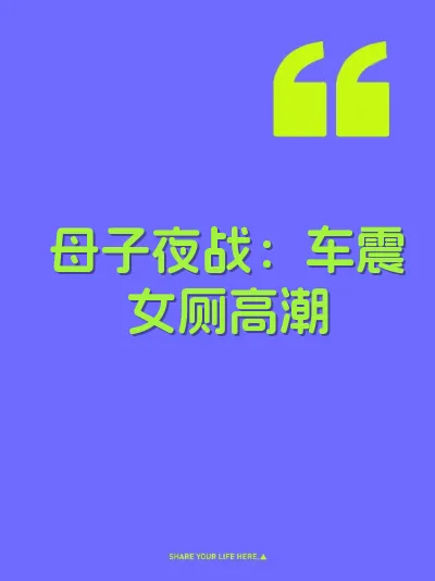 母子夜战:车震女厕高潮