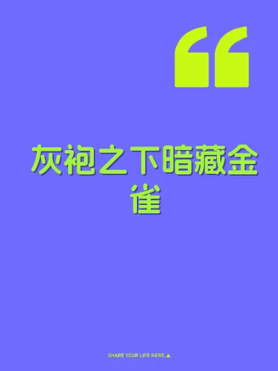 灰袍之下暗藏金雀