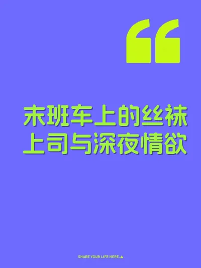 末班车上的丝袜上司与深夜情欲